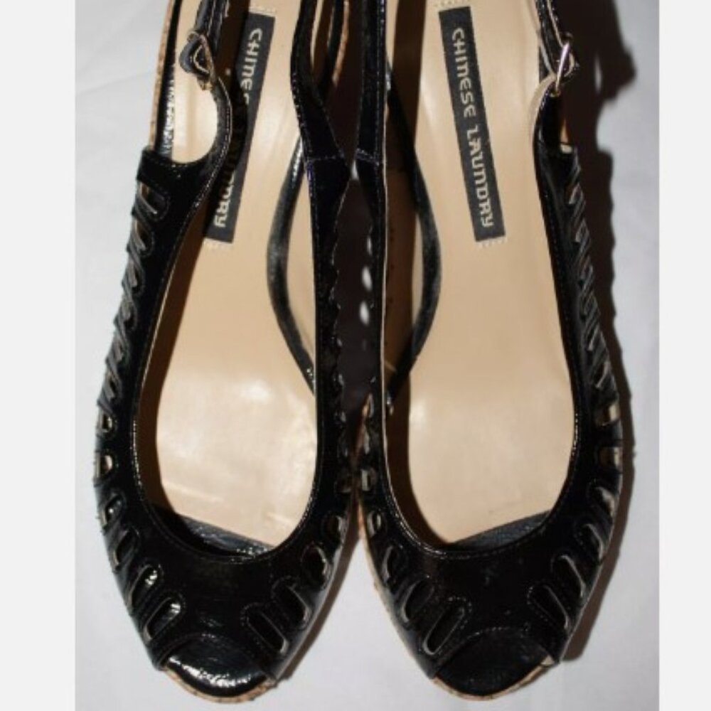 CHINESE LAUNDRY Women's Dress Shoe 3.5 IN WEDGE HEEL black 10M